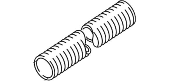 Warmluftschlauch 90 mm 1m
