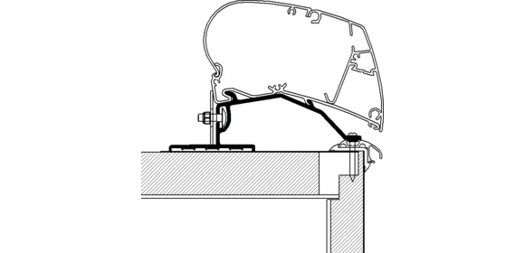 Caravan Roof Adapter 375 cm (b)