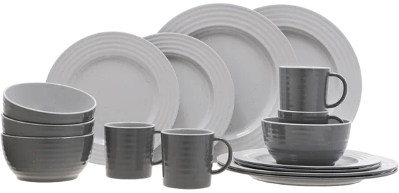Geschirrset ROTA grey