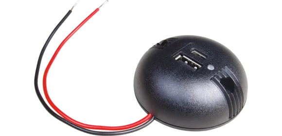 Aufbau-Powersteckdose rund mitUSB-C/A