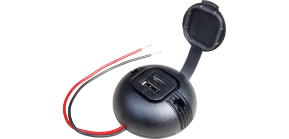 Aufbau-Powersteckdose rund mD USB-C/A
