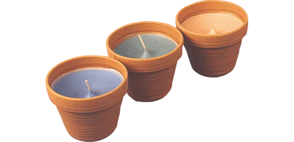 Citronella-Kerzen-Tontöpfe (3er-Pack)