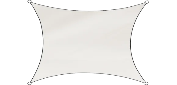 Sonnensegel Rechteck 300x400 cm weiß