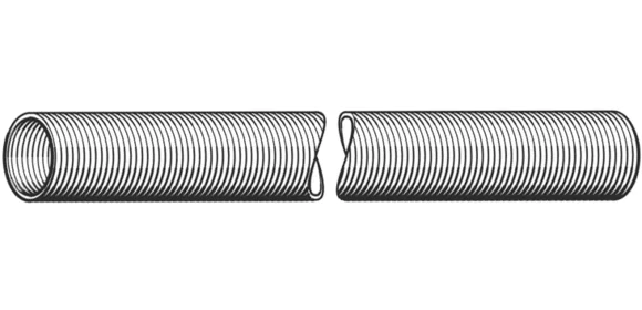 Warmluftschlauch 60 mm 1m