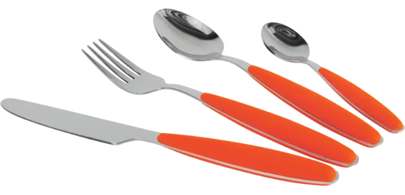 Besteckset Edelstahl, orange