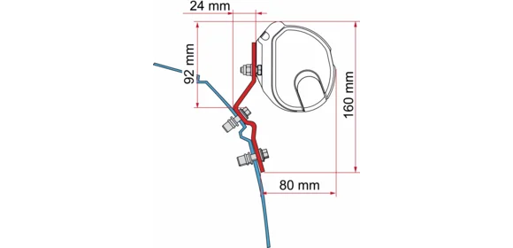 Adapter-Kit F35 VW T4 Lift Roof
