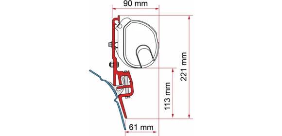 Adapter-Kit F35 VW T4 Brandrup