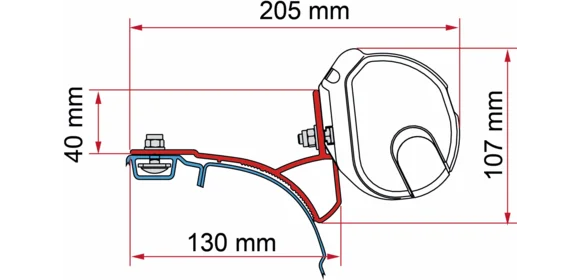 Adapter-Kit F35 VW T5/T6 Multivan Rail