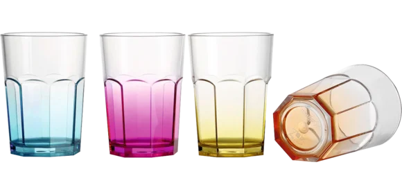 Trinkgläser Set OCTOGLASS COLOR
