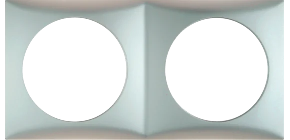 Rahmen 2-fach INTEGRO chrom matt