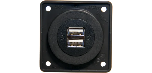 USB-Ladesteckdose 2fach anthrazit matt