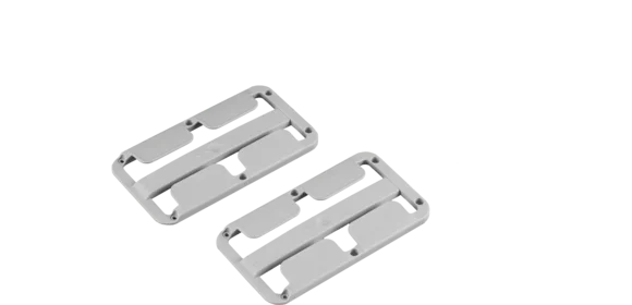 Stielglashalter 2-er Set lichtgrau
