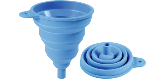 Silikon Falttrichter FOLD AWAY blau