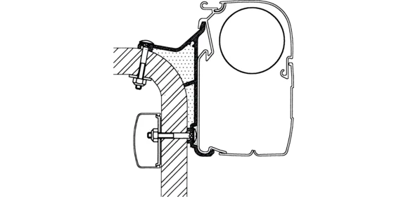 Adapter Hymer B2-Klasse, 400 cm