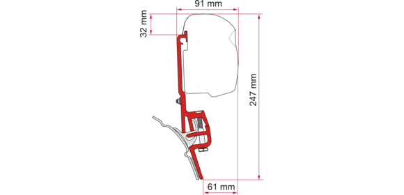 Adapter F35 VW T4 Brandrup