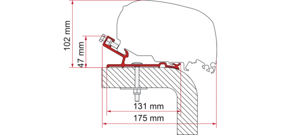 Adapter F80-F65 Hymer 340