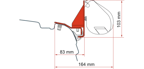 Adapter F35 Kit VW T5/T6 Multirail Reimo