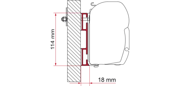 Adapter D, 8 cm