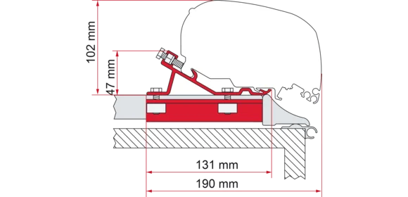 Adapter Fixing-Bar F80-F65