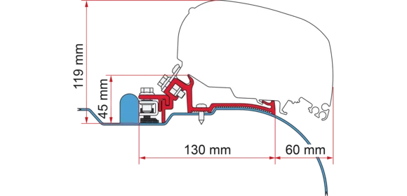 Adapter F80-F65 Iveco Daily H2