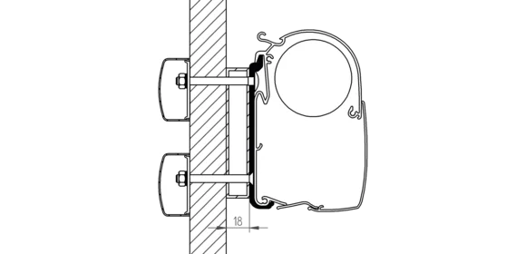 Adapter Dethleffs Globebus 300 cm