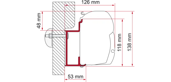 Adapter Eura Mobil-Karmann 450 cm