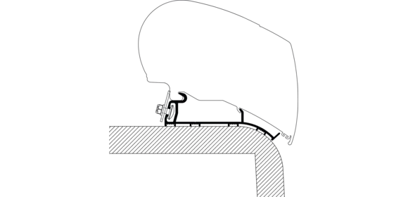 Adapter Hymer Roof-Nova 350 cm