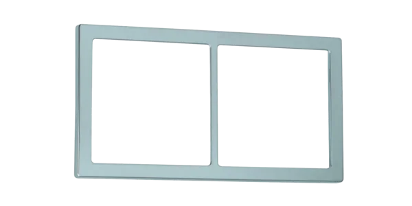 Abdeckrahmen silber, 2-fach