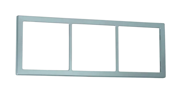 Abdeckrahmen silber, 3-fach