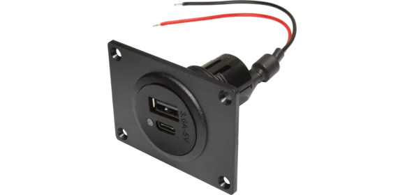 Power USB-C/A Dop.-steckd. +Montagepl.