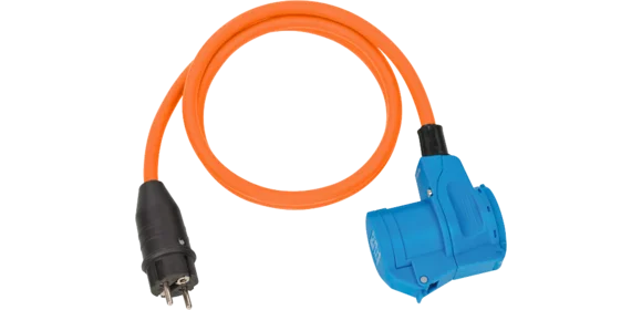Adapterkabel CEE W-Kupplung Orange