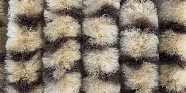 Flauschvorhang100 x 200cm beige-braun