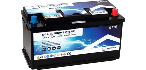 CAMPERDICE 100Ah Lithium Batterie BT