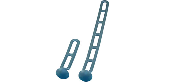 Nietkopf-Abspanner lang, grau 5 Stk.