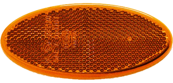Rückstrahler oval gelb selbstklebend