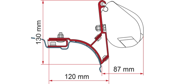 Adapter F35 VW T5 Multivan 2x21,5cm