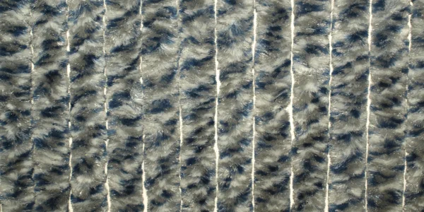 Flauschvorhang 56 x 185 cm grau-blau