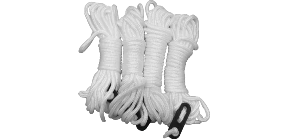 Zeltleinen weiß 4 mm, 4 m - 4er-Pack