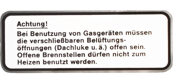 Gas-Hinweisschild