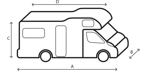 Schutzhülle Reisemobil 500 - 550 cm