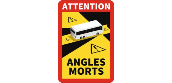 Aufkleber Toter Winkel FR Bus (3er-Set)