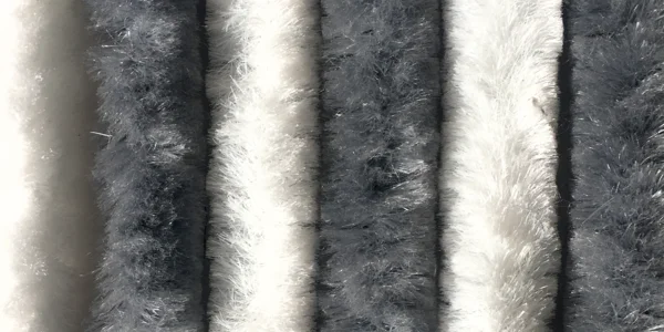 Flauschvorhang 70 x 205 cm grau-weiß