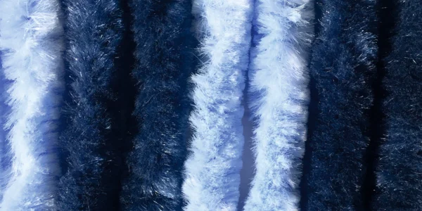 Flauschvorhang 70 x 205 cm hblau-dblau