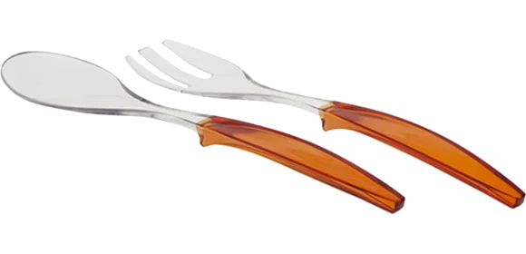 Salatbesteck orange