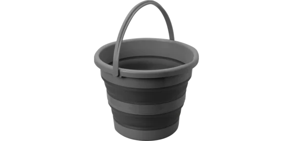 Faltbarer Eimer Drum 10 grau-schwarz