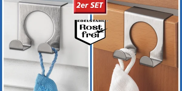 Küchendoppelhaken Edelstahl