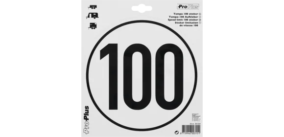 Geschwindigkeitsaufkleber 100 km-h