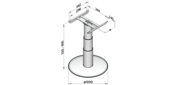Freistehendes Liftgestell