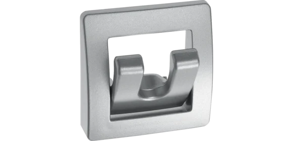 Garderoben-Haken 2-fach silber