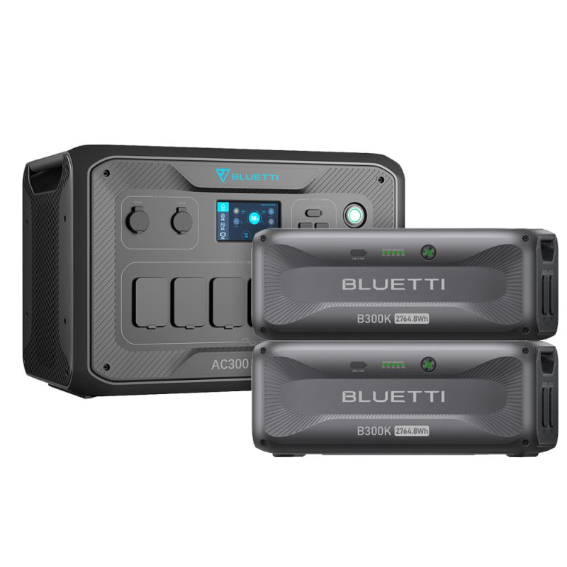 Bluetti AC300 5,5kWh Powerstation mit 2x B300K Speicher Home Backup 3000W